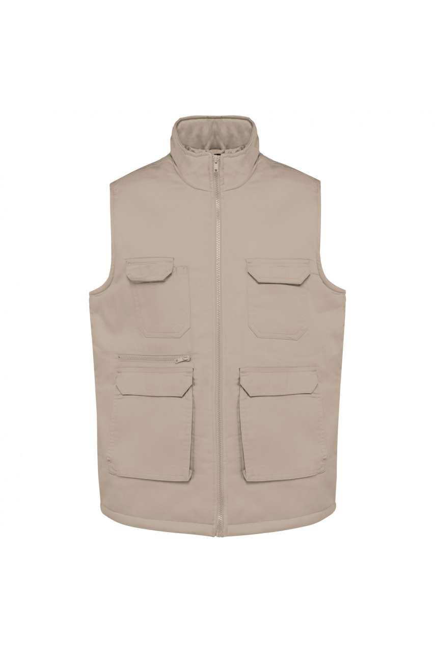 D-WK607-UNISEX PADDED MULTI-POCKET POLYCOTTON VEST