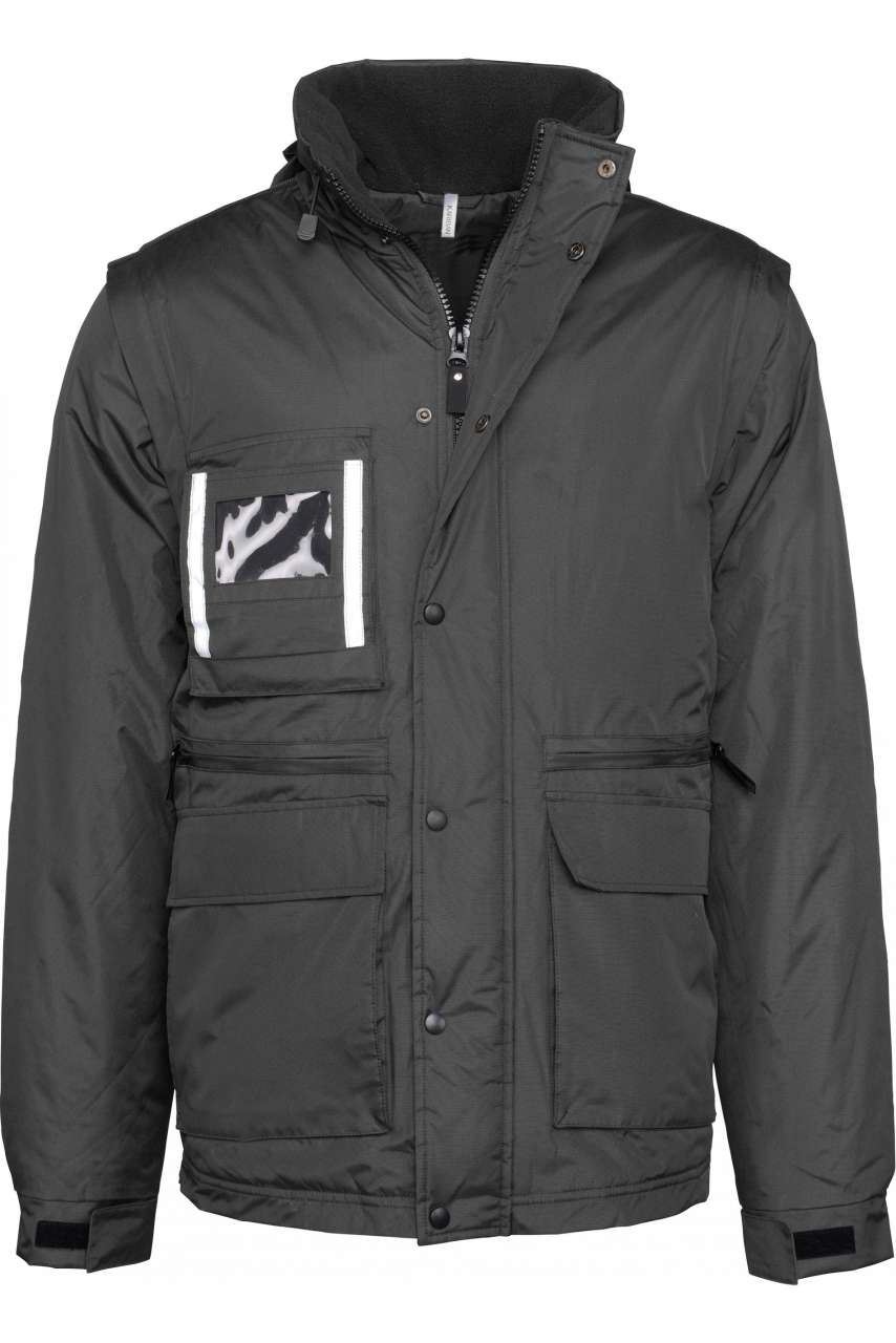 D-WK6106-DETACHABLE-SLEEVED WORKWEAR PARKA
