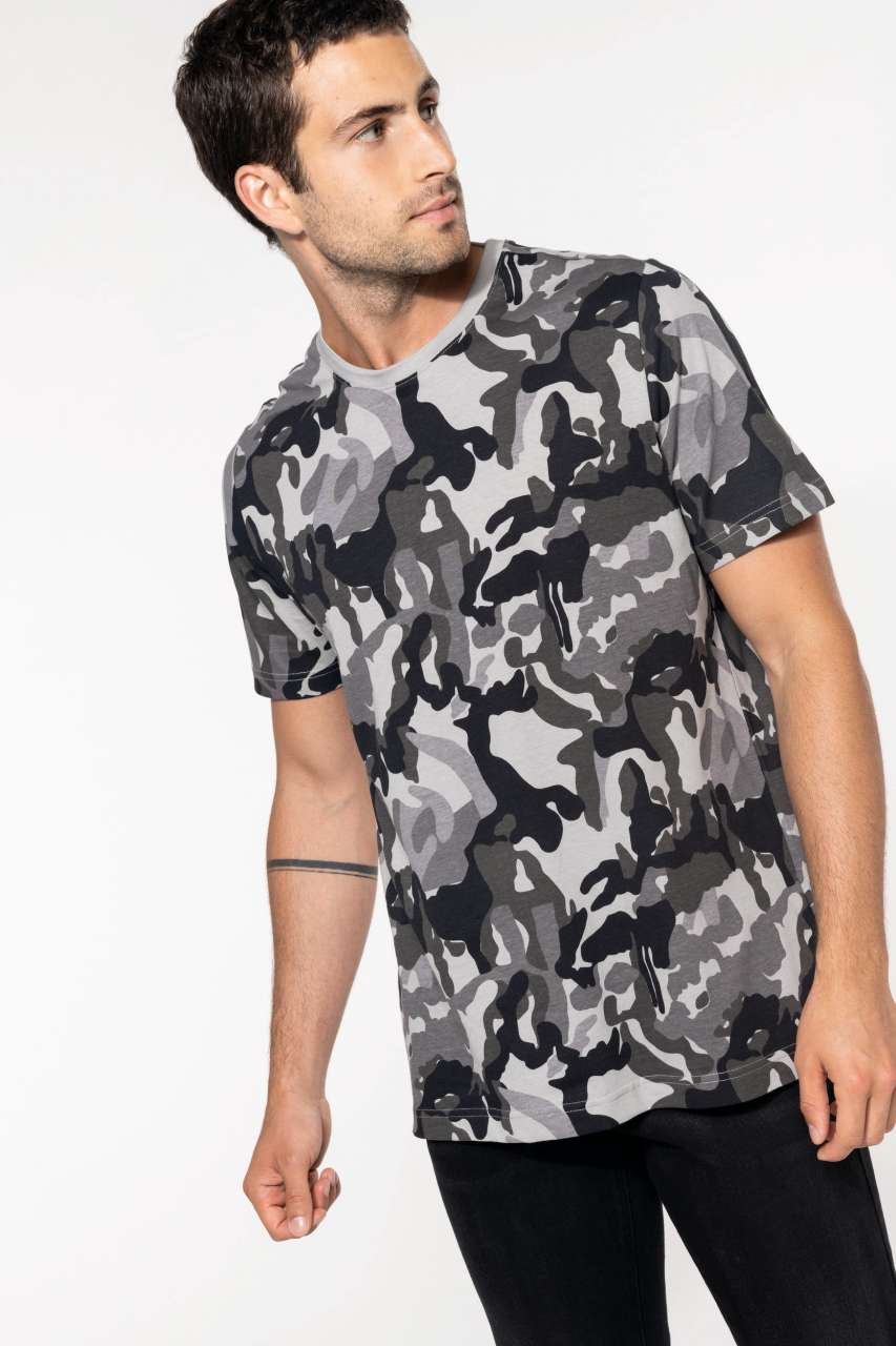 K-KA3030-MEN'S SHORT-SLEEVED CAMO T-SHIRT