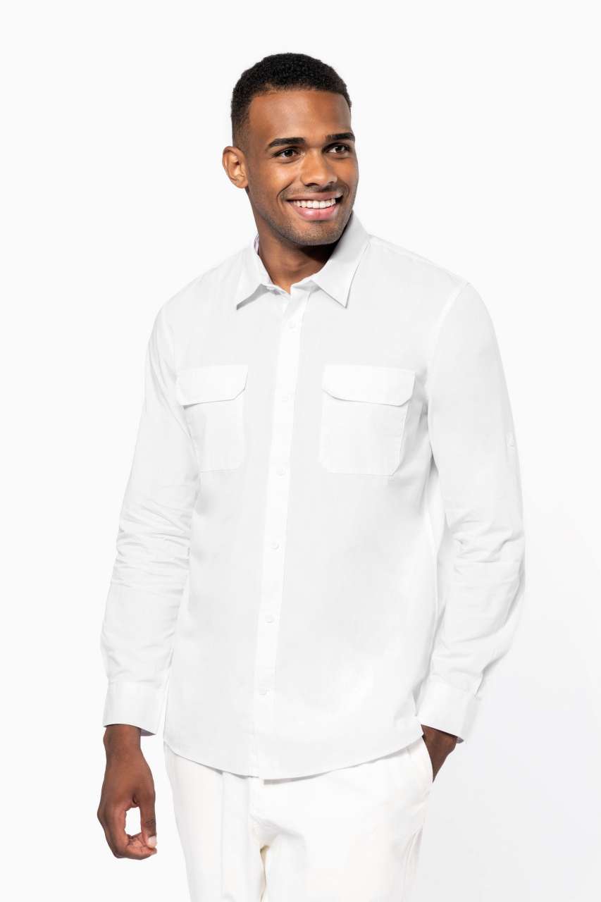 K-KA590-MEN'S LONG-SLEEVED SAFARI SHIRT