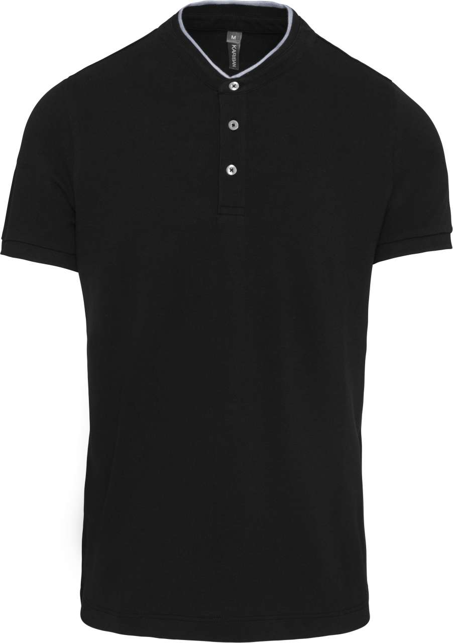 K-KA223-MEN'S SHORT SLEEVE POLO SHIRT WITH MANDARIN COLLAR