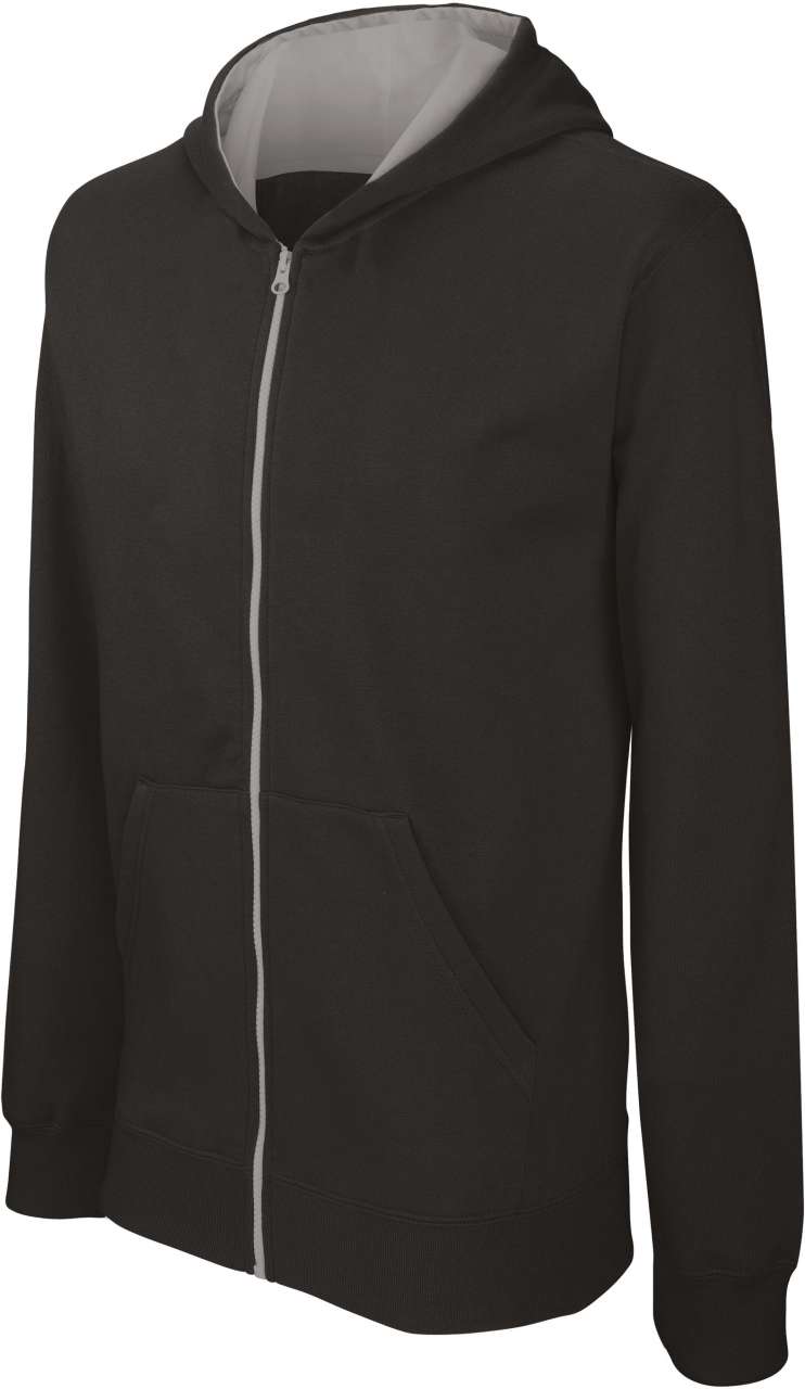 K-KA486-KIDS' FULL ZIP HOODED SWEATSHIRT