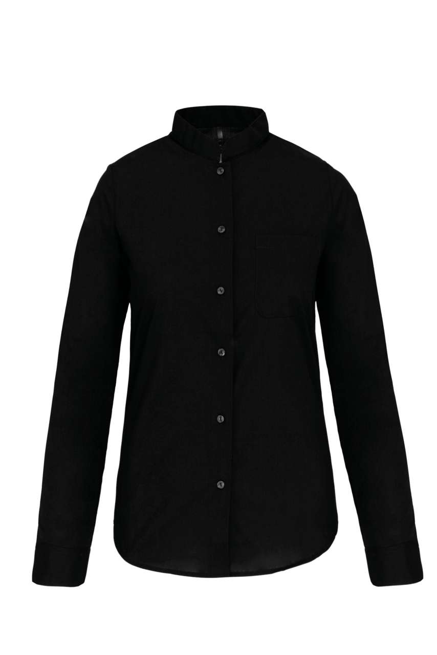 K-KA514-LADIES' LONG-SLEEVED MANDARIN COLLAR SHIRT