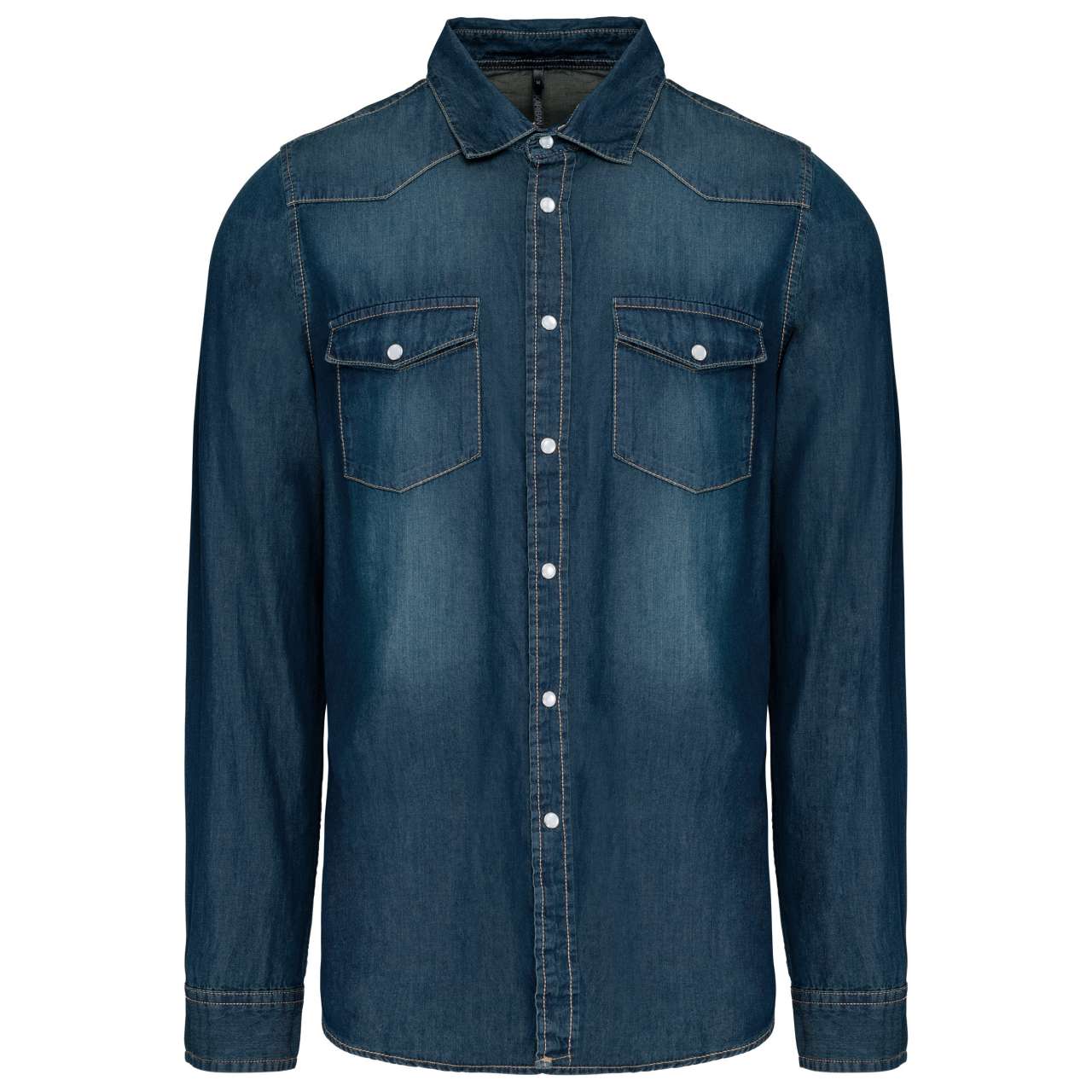 K-KA519-MEN'S LONG-SLEEVED DENIM SHIRT