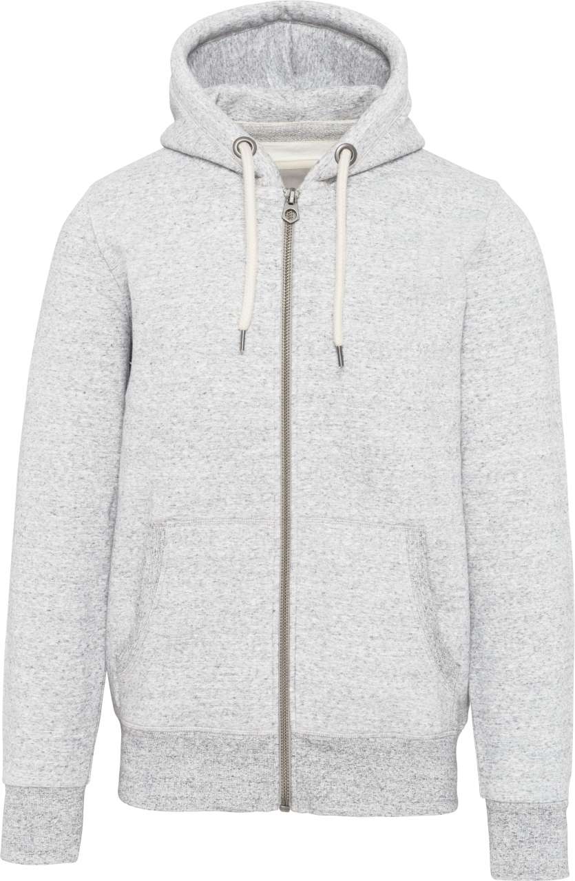 K-KV2306-MEN’S VINTAGE ZIPPED HOODED SWEATSHIRT