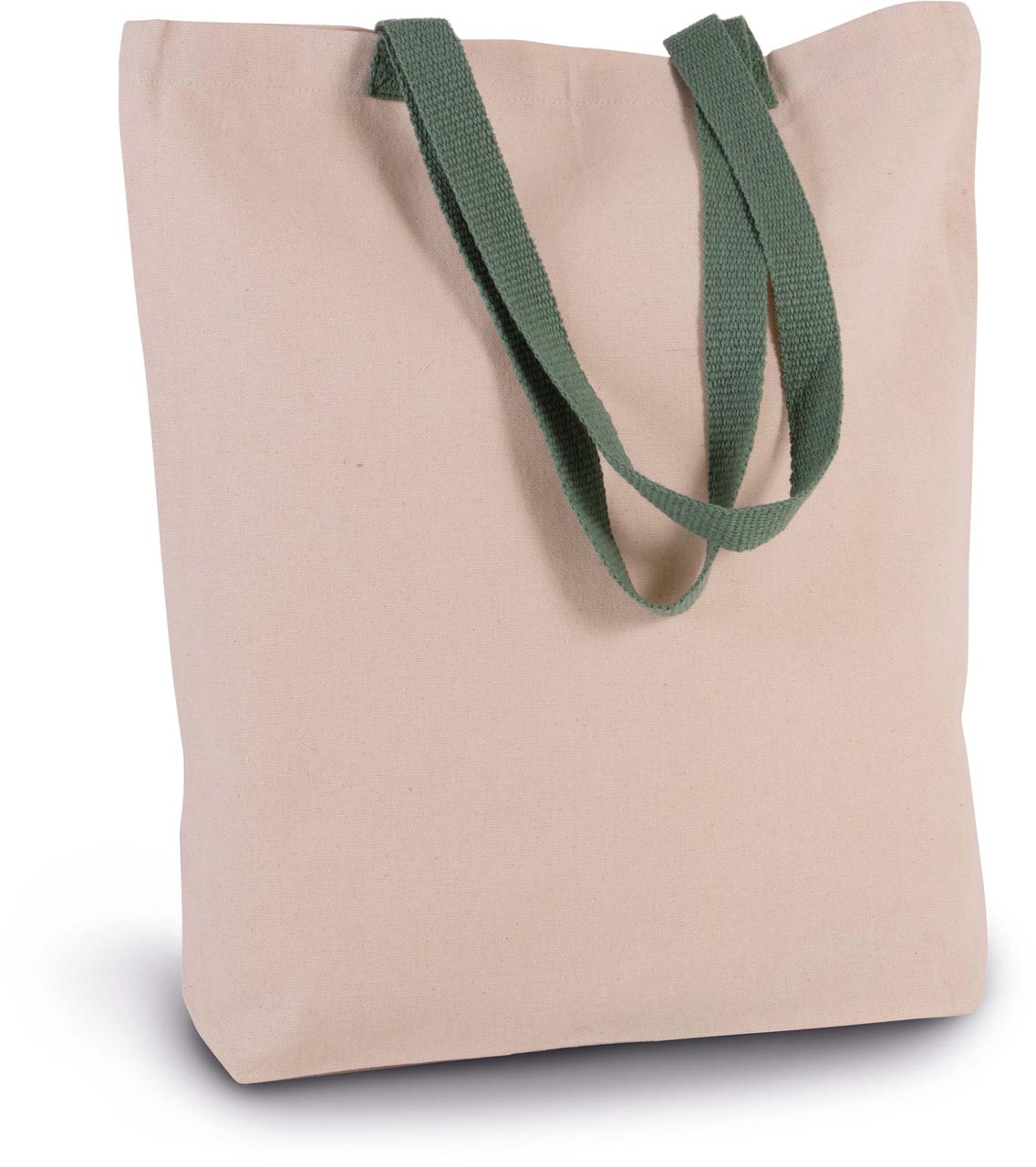 KI0278 SHOPPER BAG WITH GUSSET AND CONTRAST COLOUR HANDLE