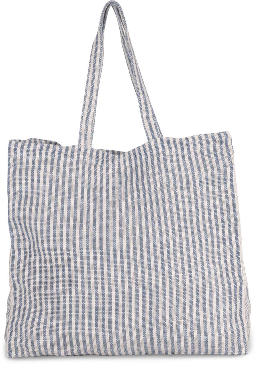 K-KI0236-JUCO STRIPED SHOPPER BAG