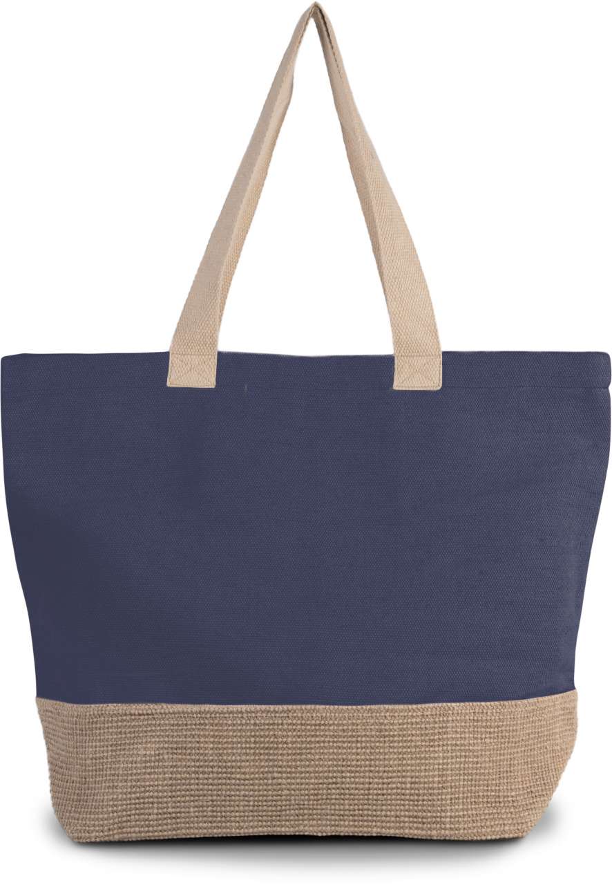 K-KI0258-RUSTIC JUCO HOLD-ALL SHOPPER BAG