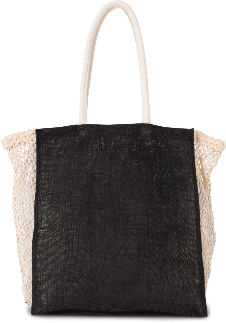 K-KI0281-SHOPPING BAG WITH MESH GUSSET