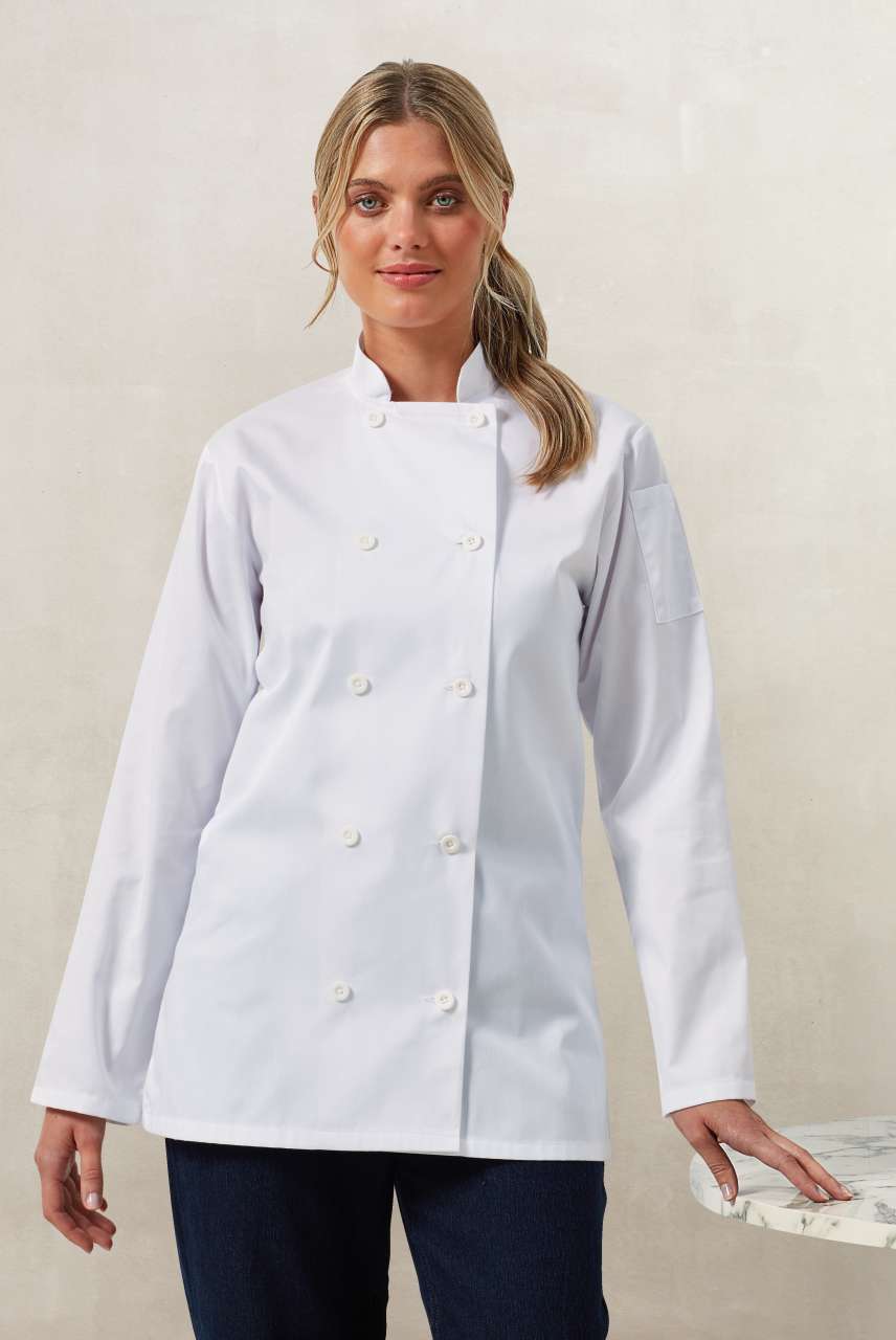 P-PR671-Veste de cuisinier à manches longues Femme