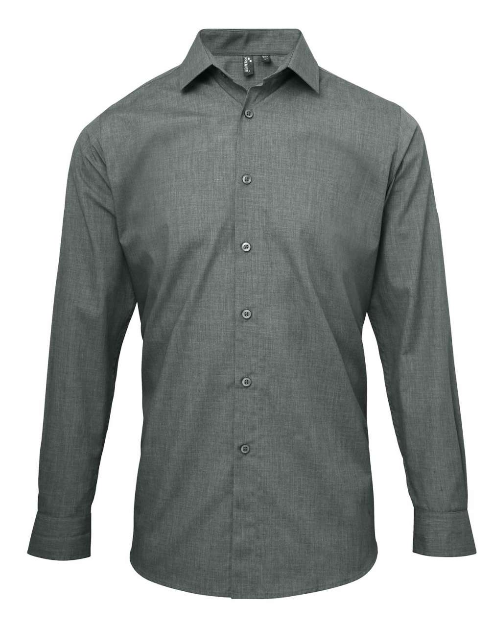 P-PR217-MEN'S CROSS-DYE ROLL SLEEVE POPLIN BAR SHIRT