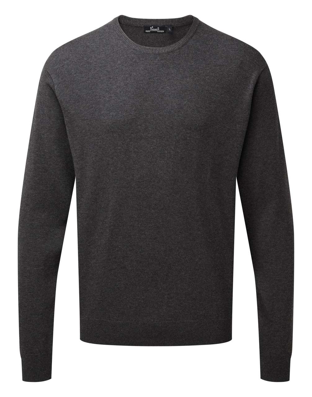 MEN'S CREW NECK COTTON RICH KNITTED SWEATER s logom 