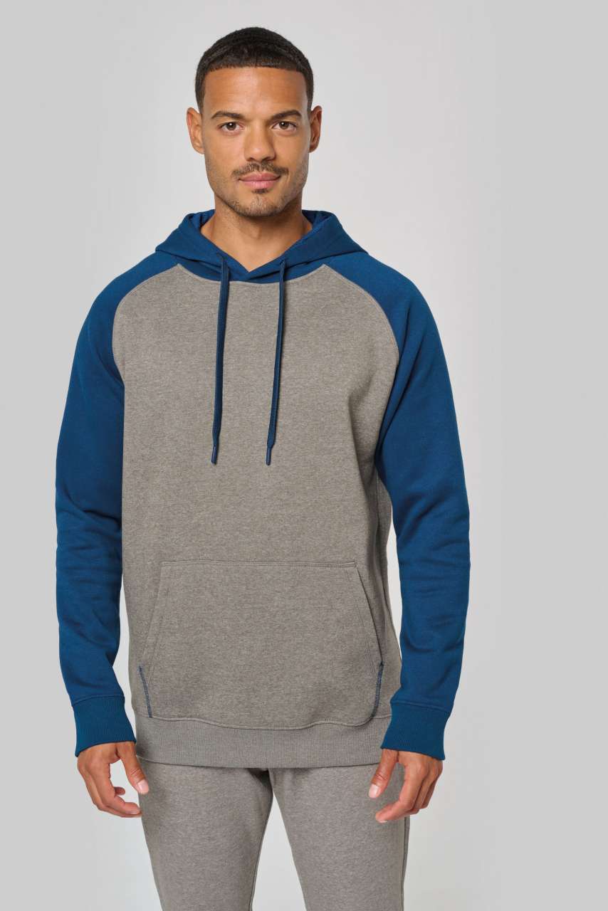 P-PA369-ADULT TWO-TONE HOODED SWEATSHIRT