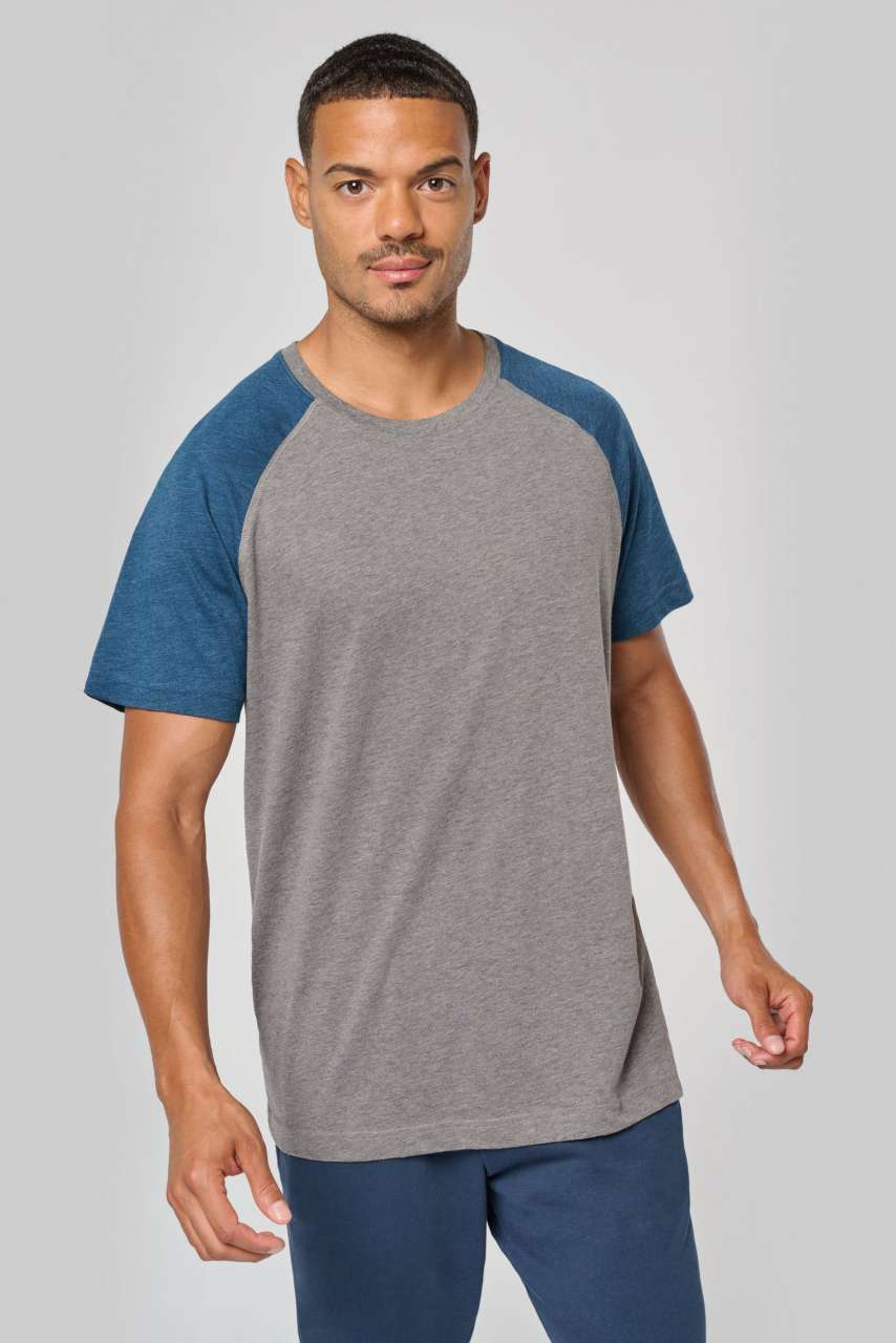 P-PA4010-ADULT TRIBLEND TWO-TONE SPORTS SHORT-SLEEVED T-SHIRT