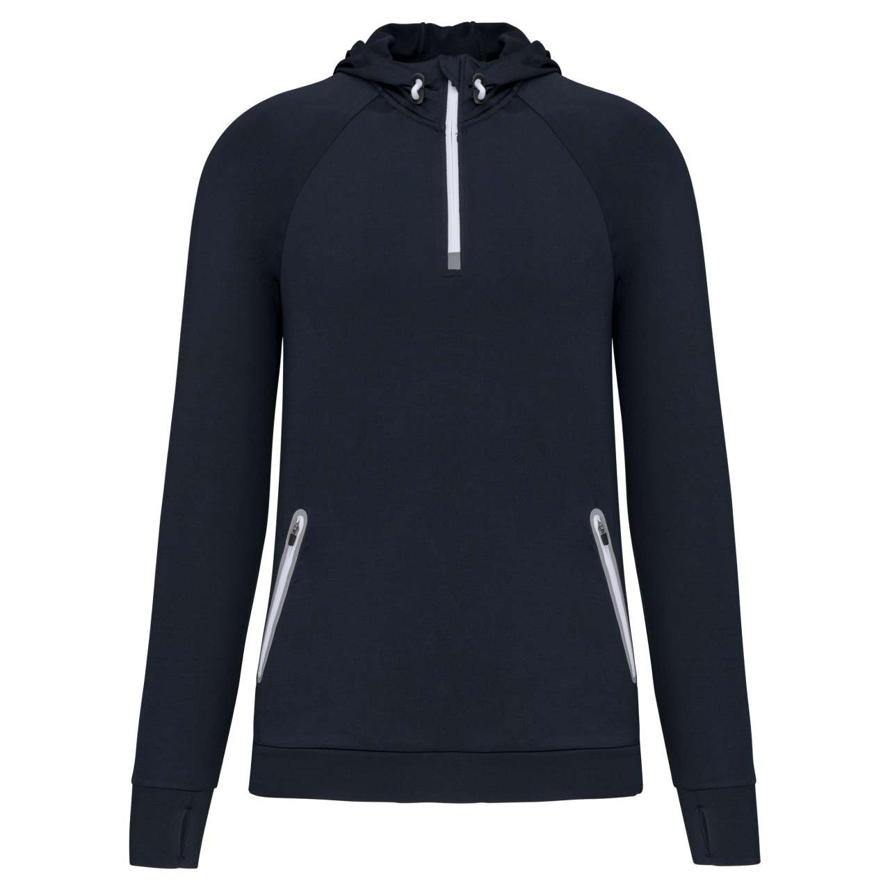 P-PA360-ZIP NECK HOODED SPORTS SWEATSHIRT