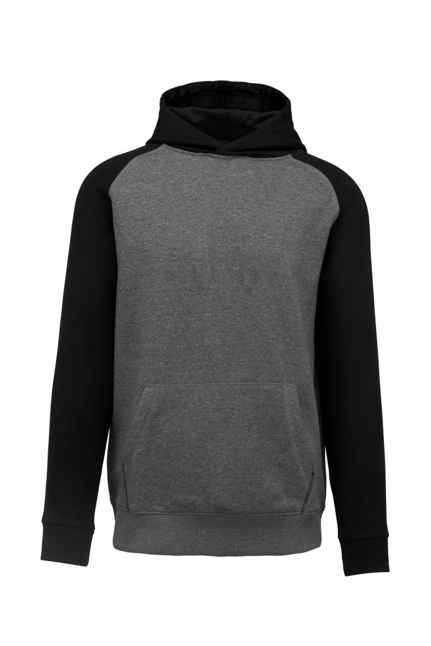 P-PA370-KIDS' TWO-TONE HOODED SWEATSHIRT