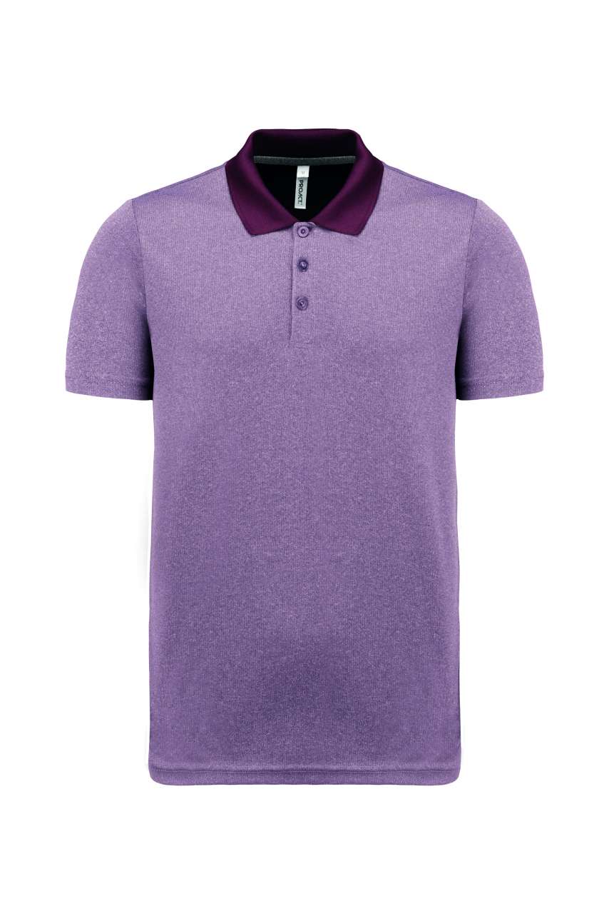 P-PA496-ADULT SHORT-SLEEVED MARL POLO SHIRT