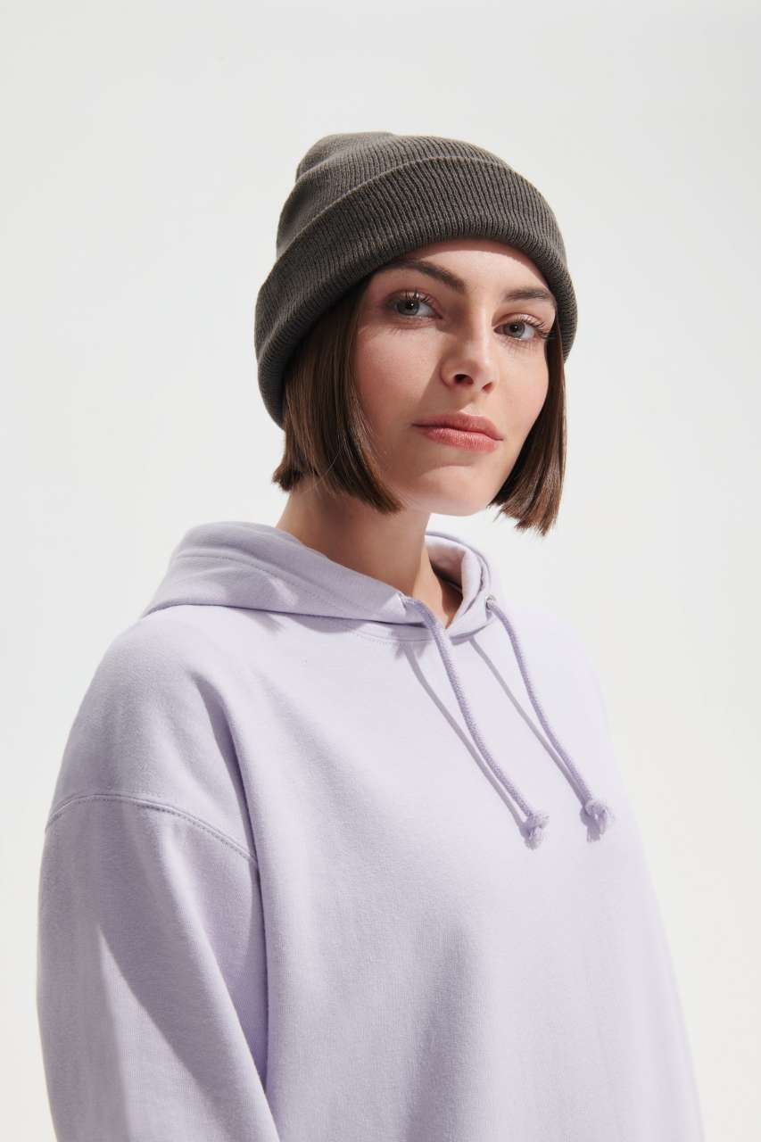 S-SO01664-SOL'S PITTSBURGH - SOLID-COLOUR BEANIE WITH CUFFED DESIGN