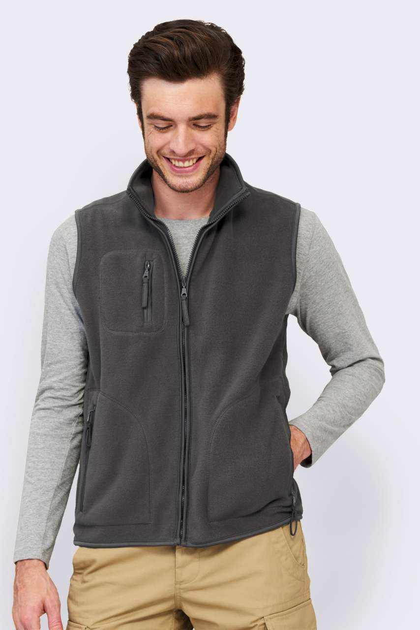 S-SO51000-SOL'S NORWAY - UNISEX SLEEVELESS FLEECE CARDIGAN