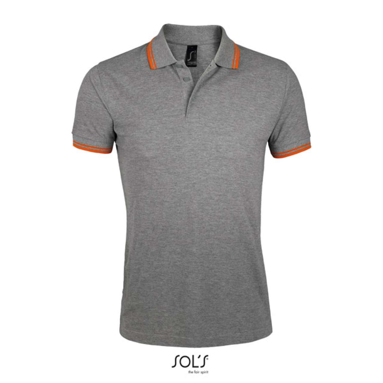 Grey Melange/Orange
