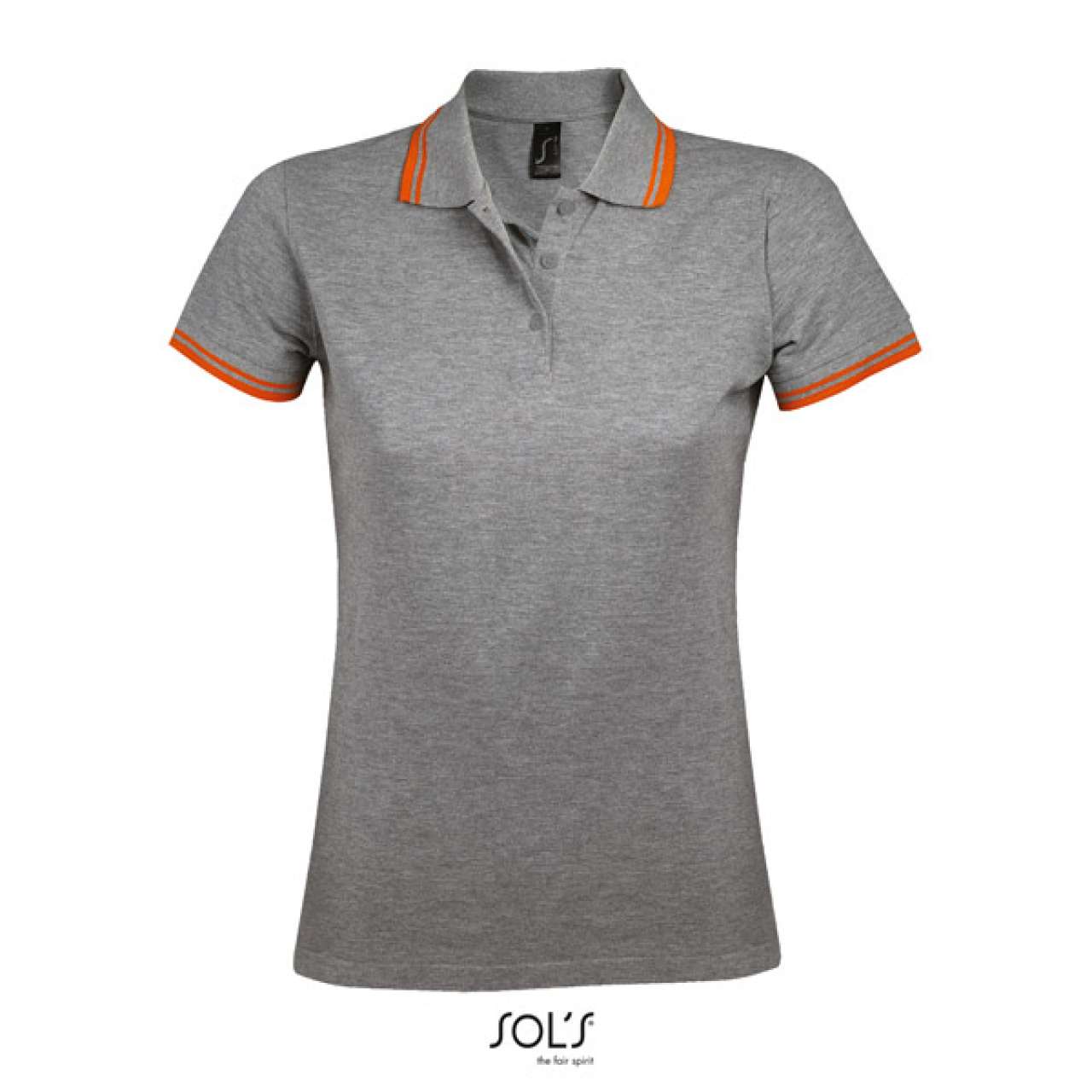 Grey Melange/Orange