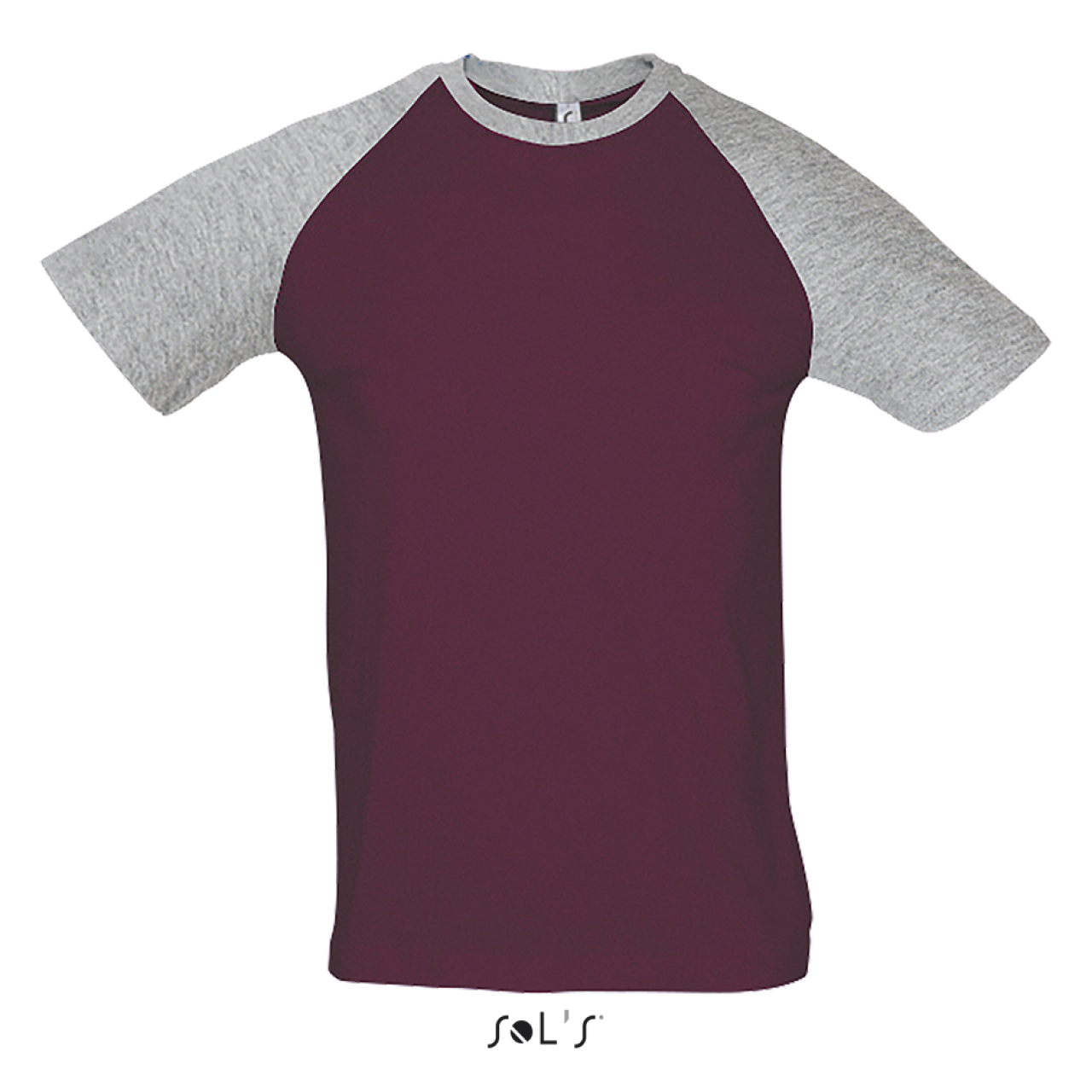 Grey Melange/Burgundy