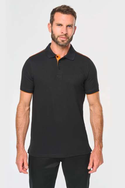 MEN'S SHORT-SLEEVED CONTRASTING DAYTODAY POLO SHIRT (ex.KA270)