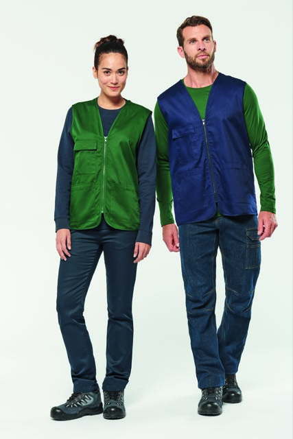 UNISEX POLYCOTTON MULTI-POCKET VEST