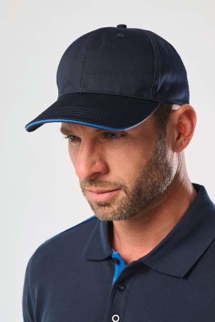 OEKOTEX CERTIFIED 6 PANELS CAP WITH SANDWICH PEAK (ex.KP145)