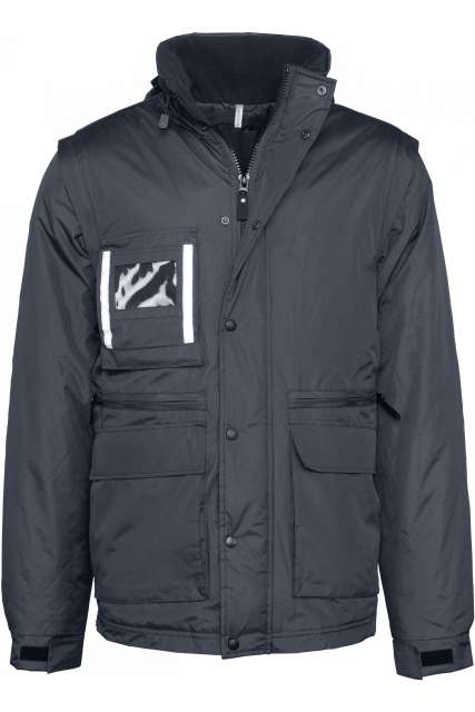 DETACHABLE-SLEEVED WORKWEAR PARKA