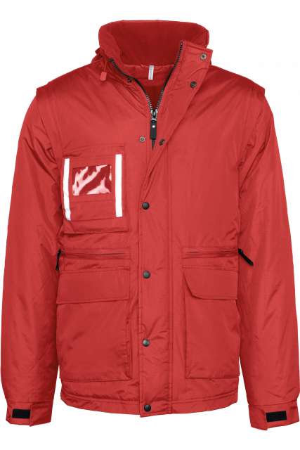DETACHABLE-SLEEVED WORKWEAR PARKA