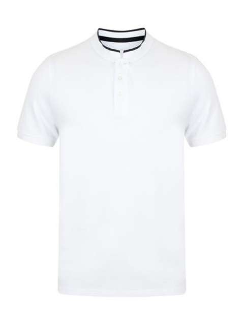 STAND COLLAR STRETCH POLO SHIRT