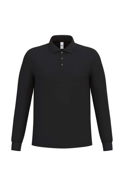 MEN'S PIQUE LONG-SLEEVES POLO SHIRT