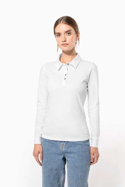 LADIES' LONG SLEEVE JERSEY POLO SHIRT