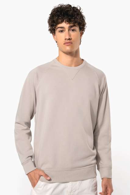 MEN'S ORGANIC COTTON CREW NECK RAGLAN SLEEVE SWEATSHIRT