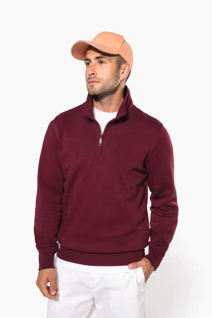 ZIPPED NECK SWEATSHIRT