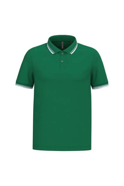 MEN'S SHORT-SLEEVED POLOSHIRT WITH CONTRASTING PIPING