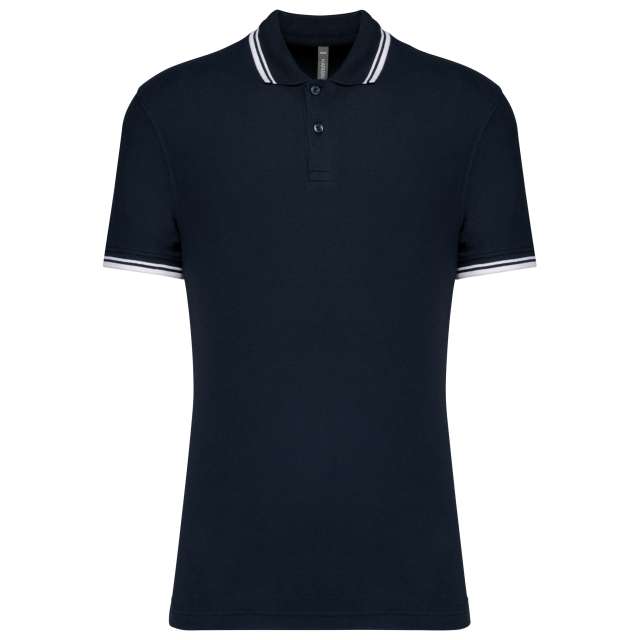 MEN'S SHORT-SLEEVED POLOSHIRT WITH CONTRASTING PIPING