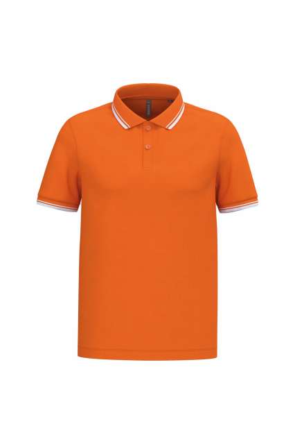 MEN'S SHORT-SLEEVED POLOSHIRT WITH CONTRASTING PIPING
