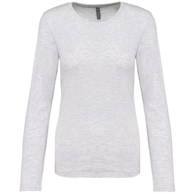 LADIES' LONG-SLEEVED CREW NECK T-SHIRT
