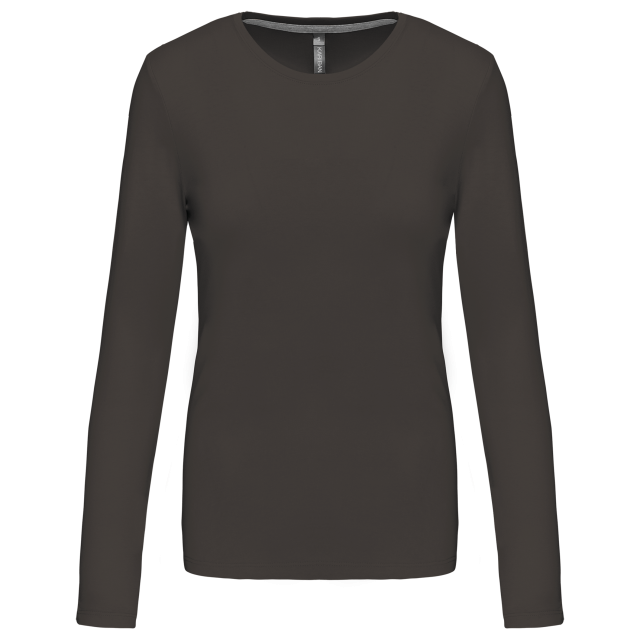 LADIES' LONG-SLEEVED CREW NECK T-SHIRT