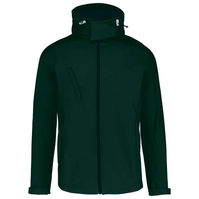 MEN'S DETACHABLE HOODED SOFTSHELL JACKET