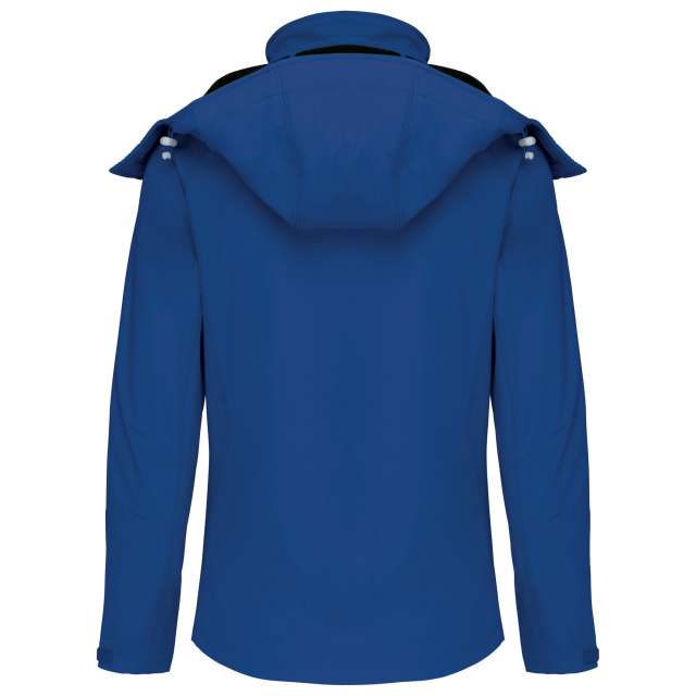 LADIES' DETACHABLE HOODED SOFTSHELL JACKET