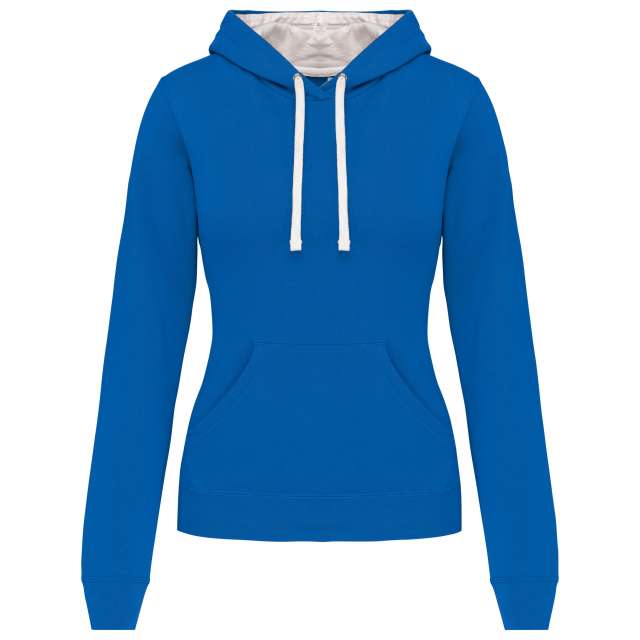 LADIES’ CONTRAST HOODED SWEATSHIRT