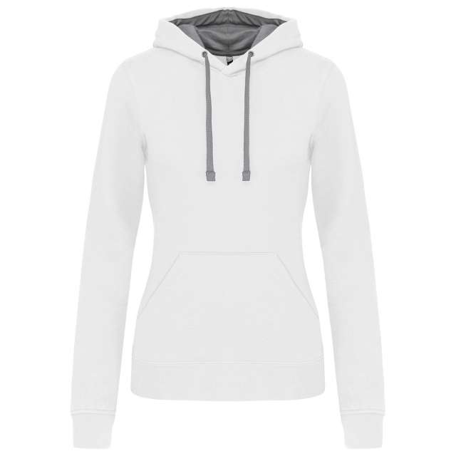 LADIES’ CONTRAST HOODED SWEATSHIRT