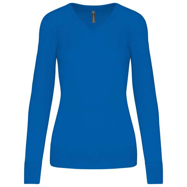 LADIES' V-NECK JUMPER