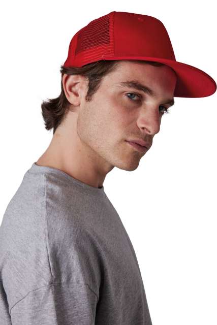 TRUCKER FLAT PEAK CAP - 6 PANELS