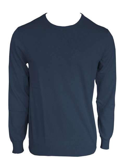 MEN’S CREW NECK FINE GAUGE COTTON PULLOVER