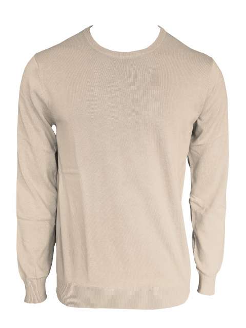 MEN’S CREW NECK FINE GAUGE COTTON PULLOVER