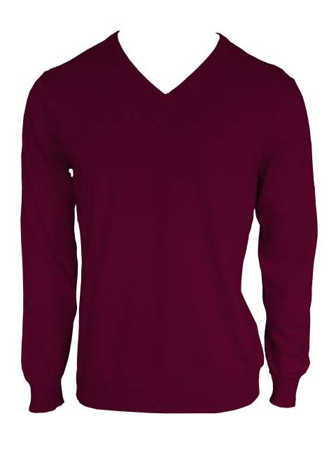 MEN’S V-NECK FINE GAUGE COTTON PULLOVER